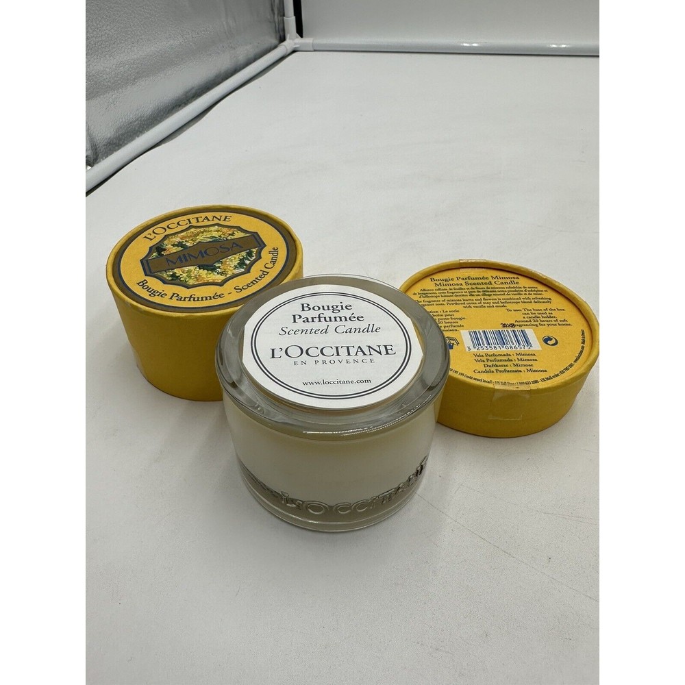 Boougie Parfumee Scented Candle L'Occitane Mimosa 20 hours Made In France VTG